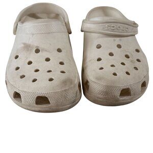 Crocs Classic Clogs Shoes size 11 Slip on clogs white heel strap comfort